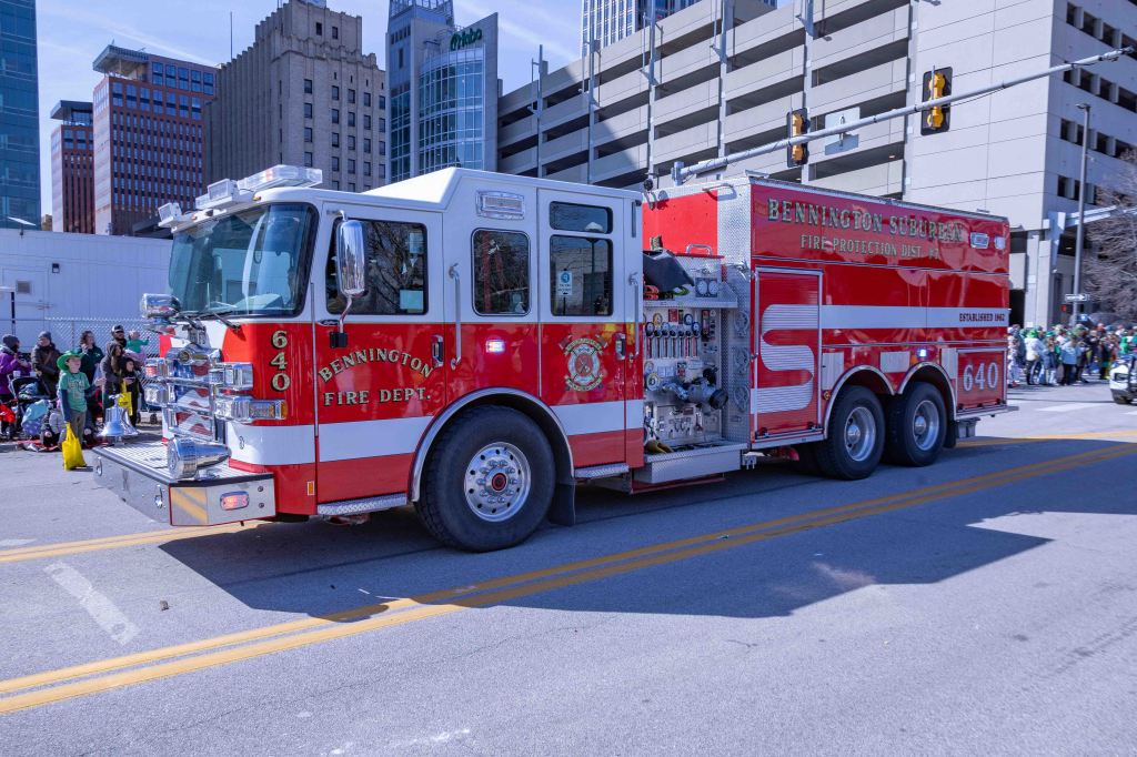 Bennington Brings the Green: Santa Lucia Queen and Fire Crew Represent in Omaha Parade