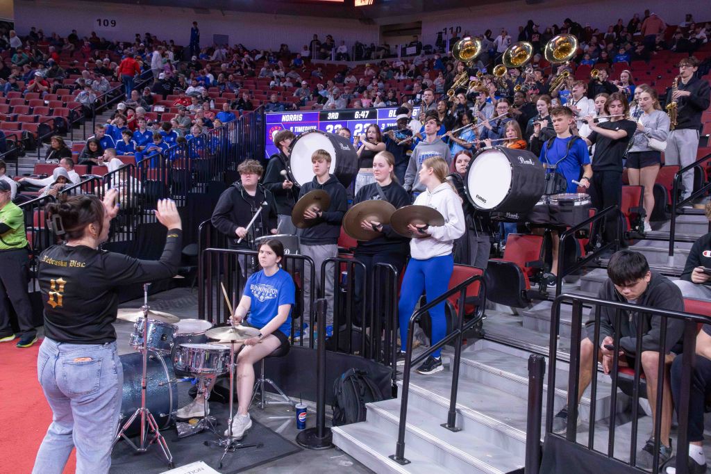 Bennington Pep Band honored with NSAA Ambassadors of Sportsmanship Award at State Tournament