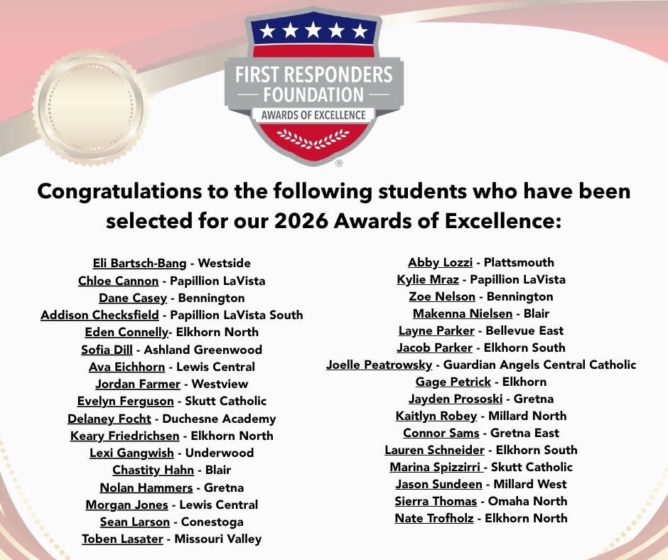 Bennington Students Recognized Among First Responders Foundation&nbsp;Honorees