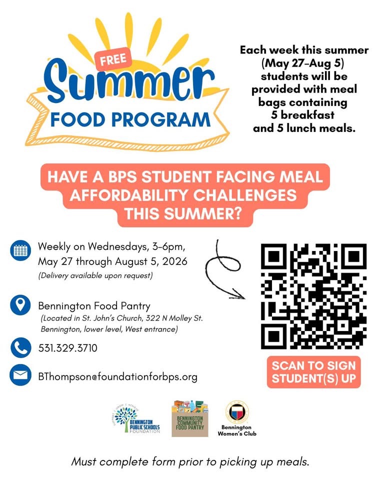 Community Collaboration Launches Summer Food Program for Bennington Students