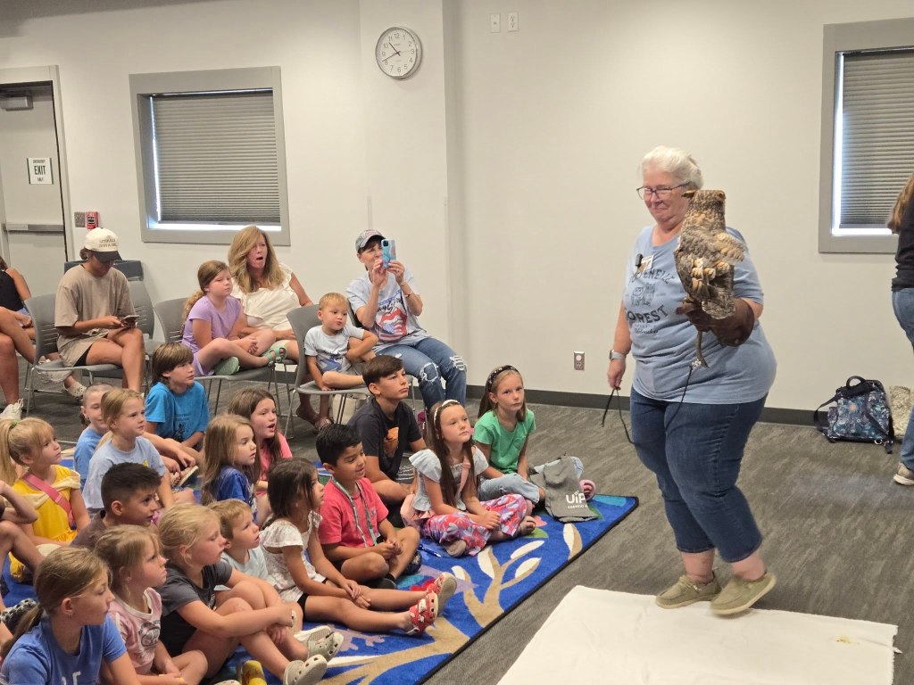 Fontenelle Forest’s Raptor Ambassadors Draw Another Crowd at Bennington Public&nbsp;Library